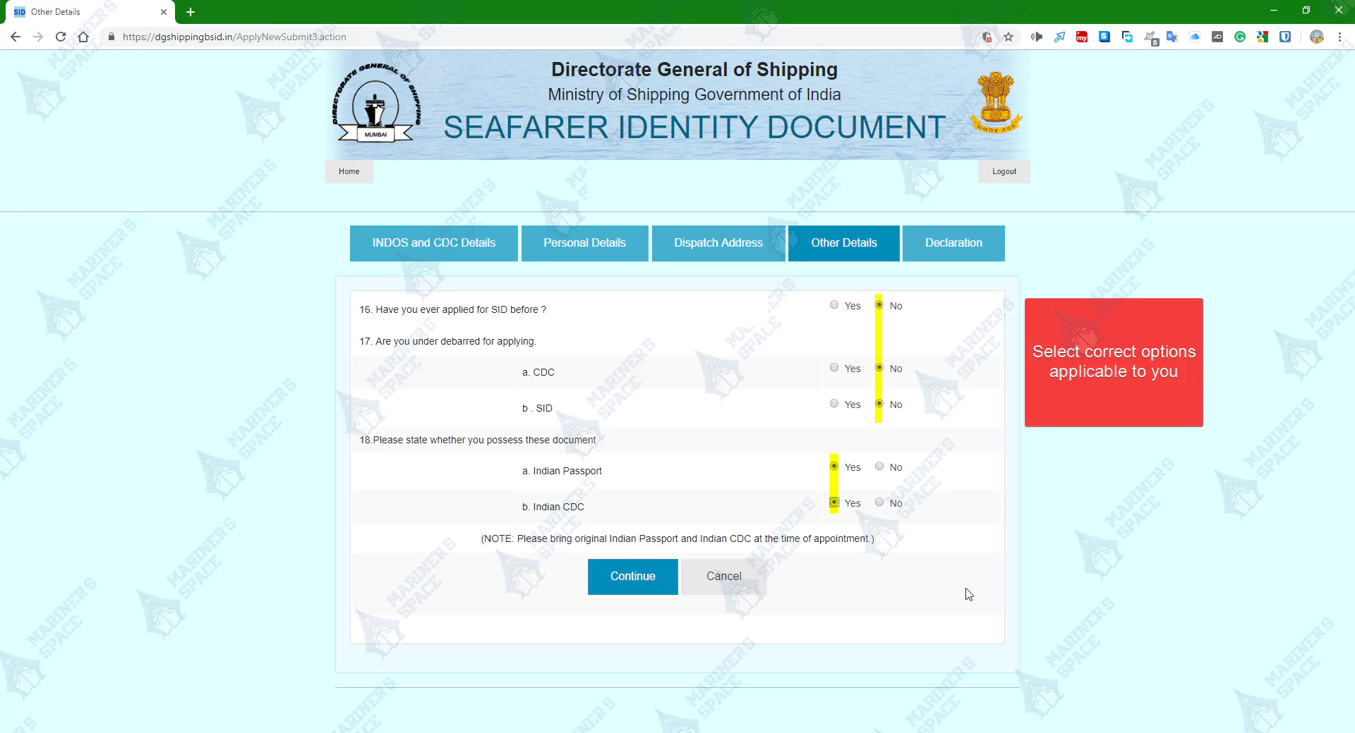 Seafarers Identity Document SID Application Procedure 06