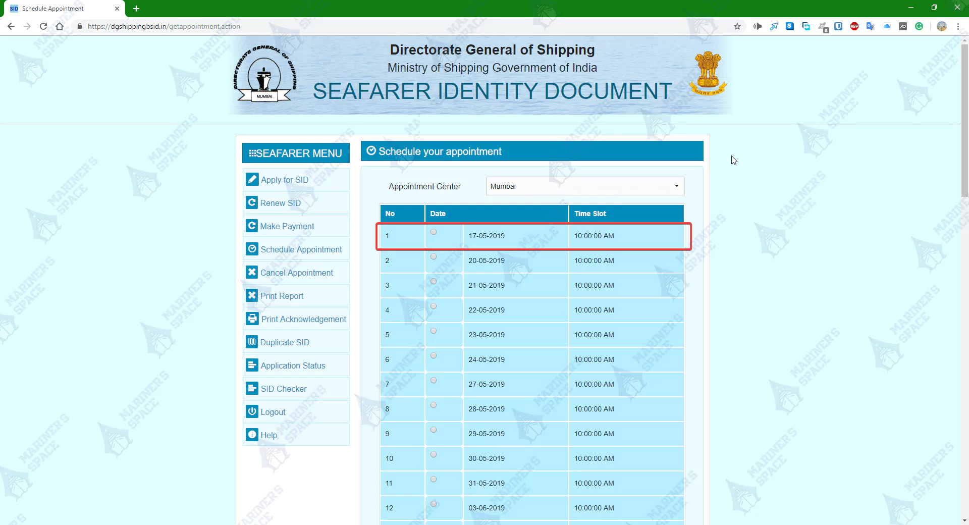 Seafarers Identity Document SID Application Procedure 14
