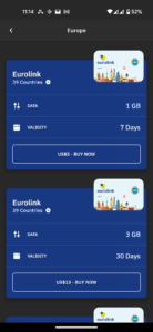 Airalo esim data plans