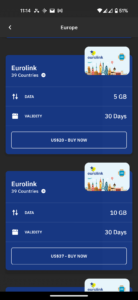 Airalo esim data plans